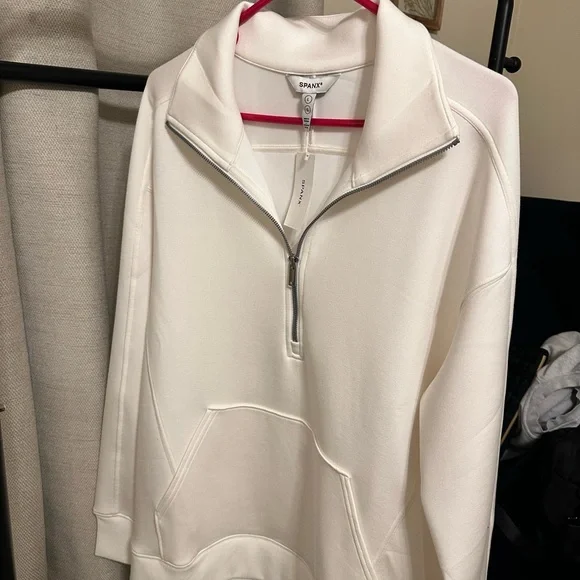 SPANX Airessentials Luxe Half Zip pullover sweatshirt - Picture 1 of 5